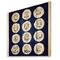 Designart - Zodiac Signs On Blue - Modern Print on Natural Pine Wood